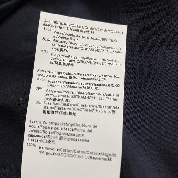 HUGO BOSS Womens 0 Javidar Bicolor Check Jersey Interlock Wool Blend Jacket NWOT - Picture 5 of 8